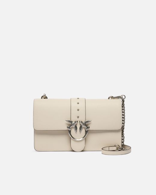 Pinko Natural Love Bag One Medium Handbag In Leather