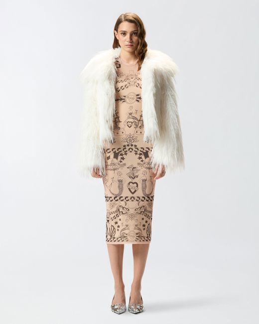 pinko tulle dress Pinko Aneletti Dress In Printed Tulle