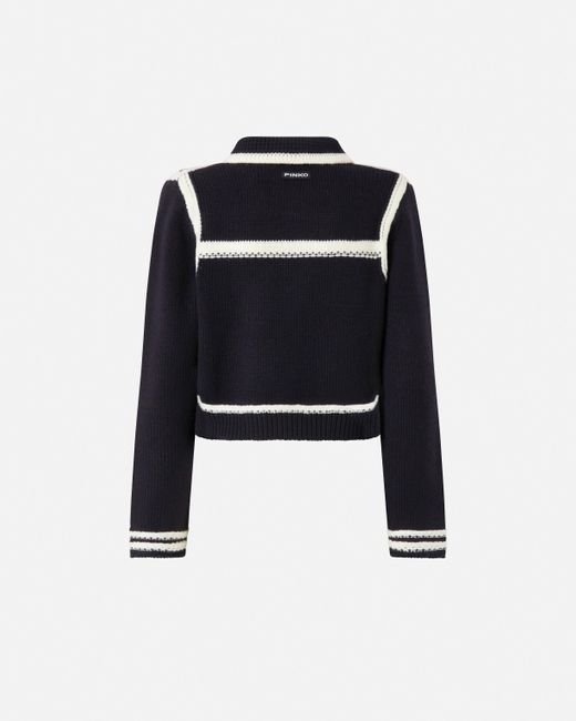Pinko Black Preppy-style Cardigan