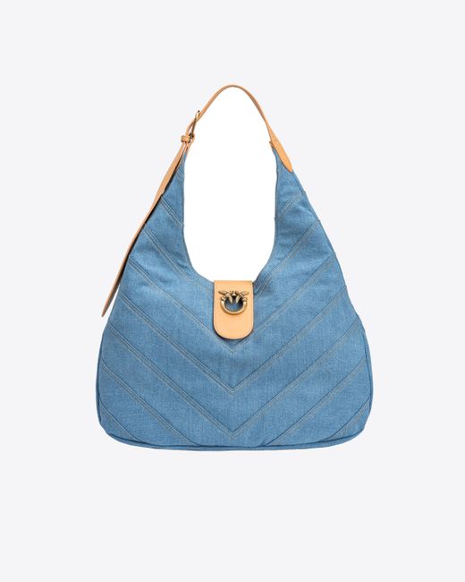 Pinko Blue Big Hobo Bag