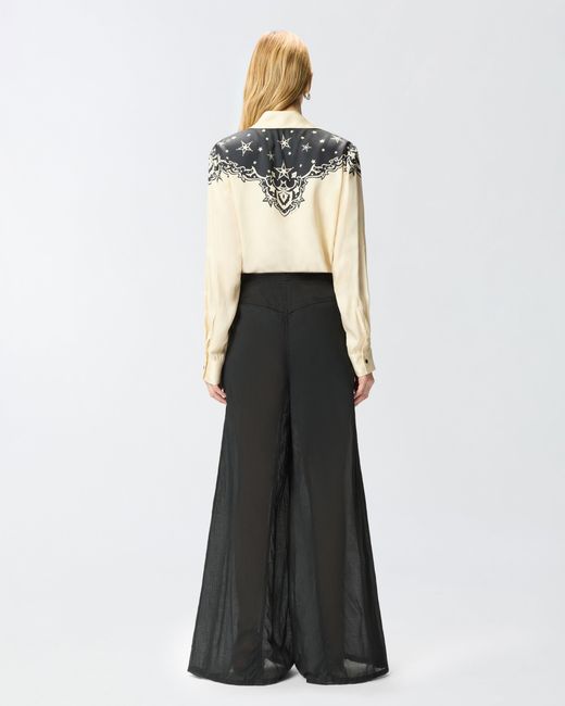 Pinko Natural Shirt With Placed Star Print