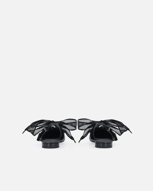 Pinko White Slingback Ballerinas With Ties