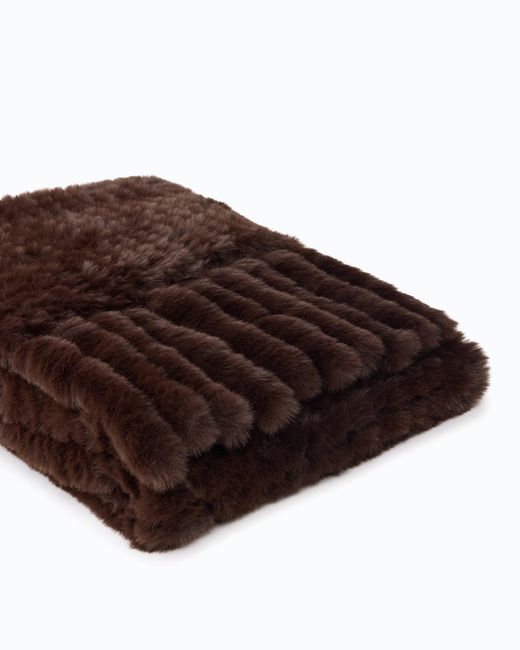 Pinko Brown Faux Fur Maxi Scarf