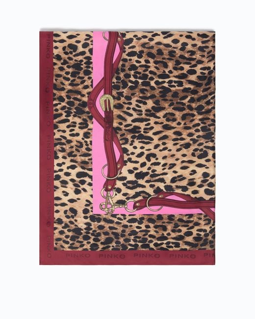 Pinko Red Scarf With Spotted Print