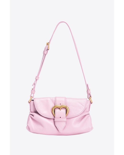 Pinko Pink Mini Jolene Bag In Leather