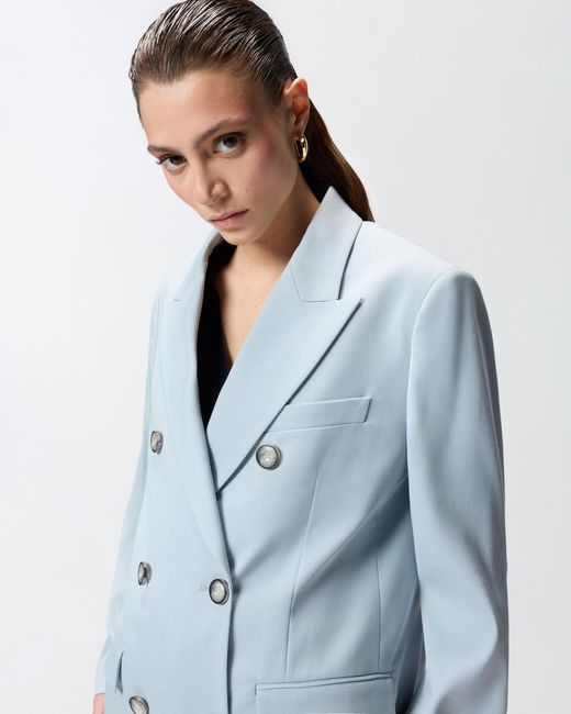 Pinko Blue Double-Breasted Jacket