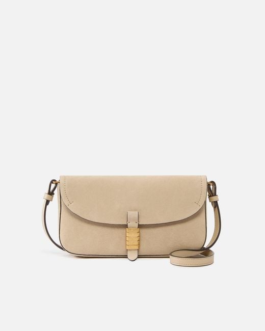 Pinko Natural Saddle Flat Medium Shoulder Bag