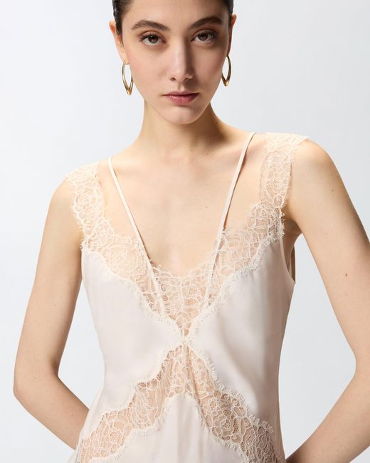 Pinko White Lace Lingerie Top