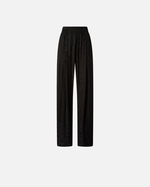 Pinko Black Floral Jacquard Trousers