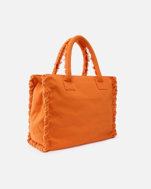Pinko Orange Medium Beach Shopping Tote