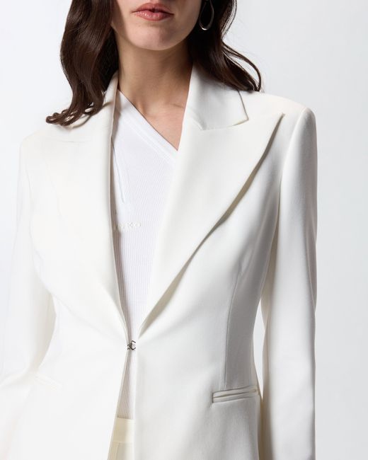 Pinko White Jacket With Rear Slit