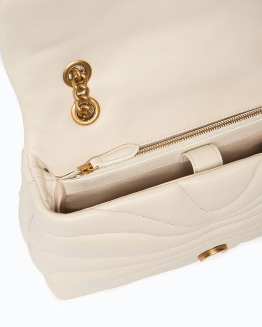 Pinko Natural Love Bag Puff Large Butterfly Quilt Crossbody Bag
