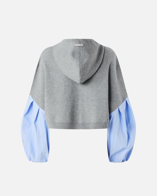 Pinko Blue Sweatshirt With Shirt Insert