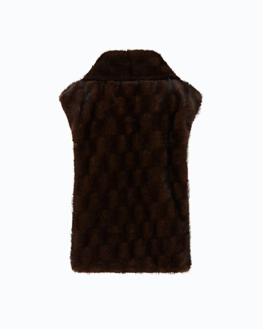 Chaleco Efecto Pelo Con Cremallera Pinko de color Black