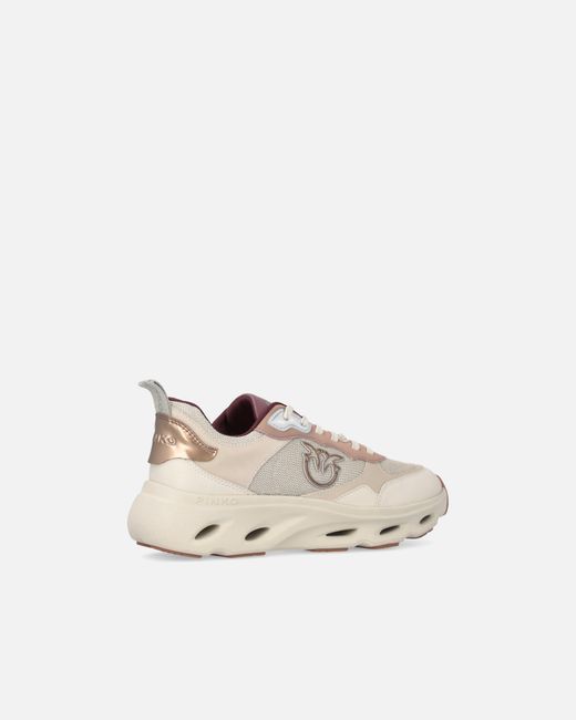 Pinko White Sneakers With Love Birds Logo