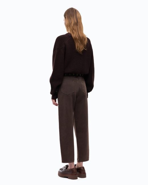 Pinko Brown Barrel-Fit Bull Denim Jeans