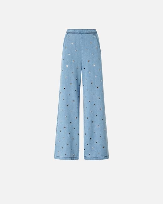 Pinko Blue Denim Jeans With Eyelets