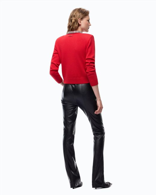 Pinko Red Cardigan With Jewel Collar