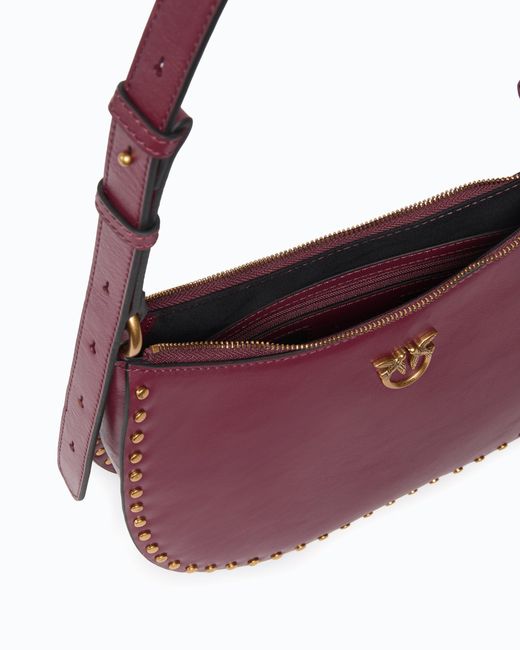 Pinko Purple Mini Half Moon Shoulder Bag