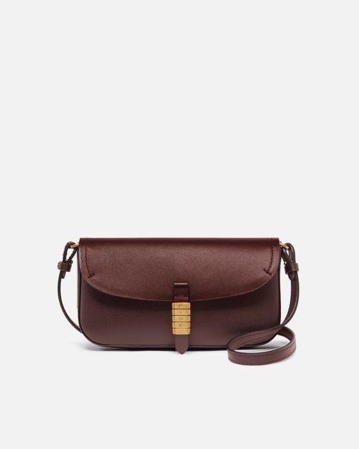 Pinko Purple Saddle Flat Medium Shoulder Bag