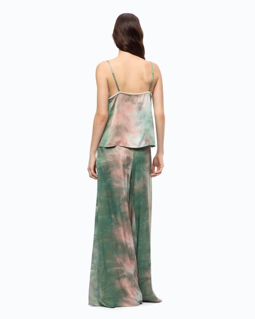 Pinko Green Gradient Satin Top