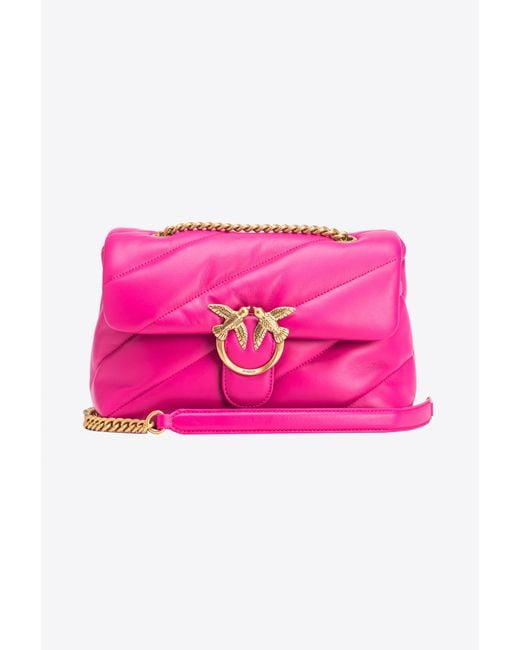 Pinko Pink Classic Love Bag Puff Maxi Quilt