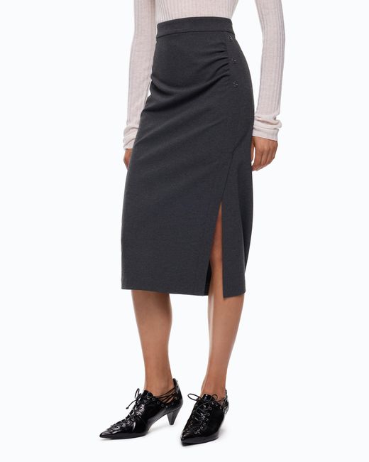 Pinko Blue Full Milano Knit Pencil Skirt