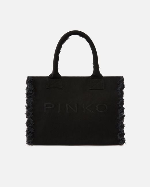 Pinko Black Medium Beach Shopping Tote