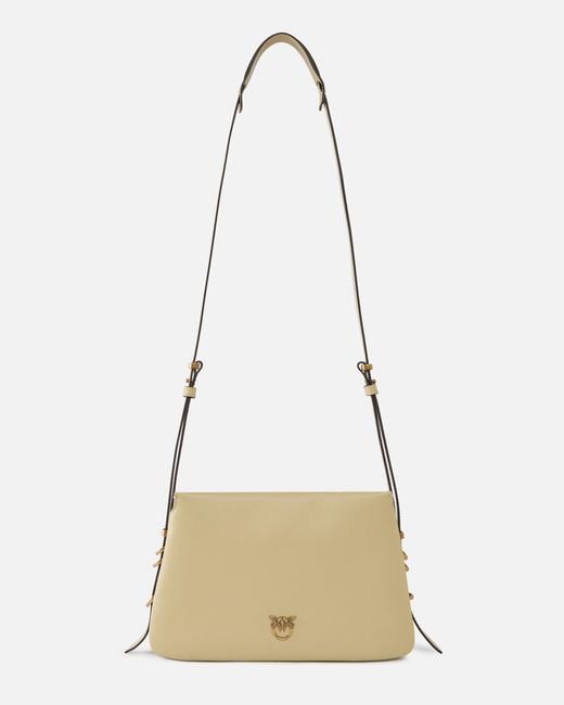 Pinko White Mini One, Two, Three Bag