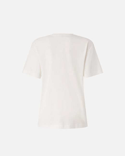 Pinko White T-Shirt With Love Birds Jewel Detail