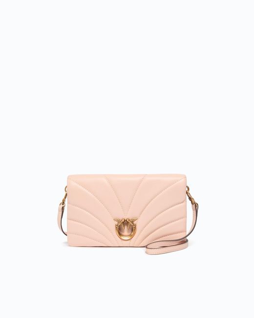Pinko Pink Love Bag Click Horizontal Small Crossbody Clutch