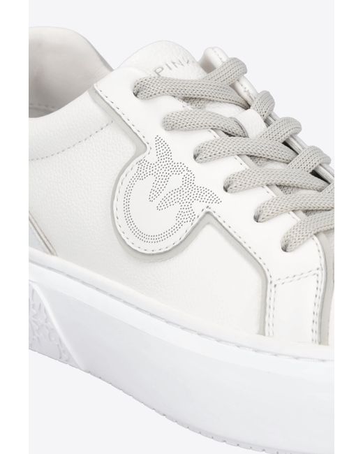 Pinko Multicolor Leather Sneakers With Contrasting Details