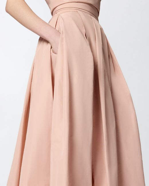 Pinko Pink Long Wrap Skirt With Bow