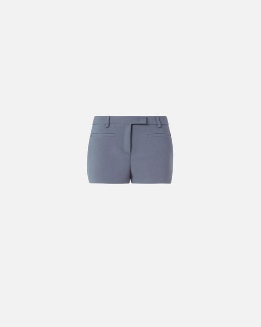 Pinko Blue Shorts With Topstitching