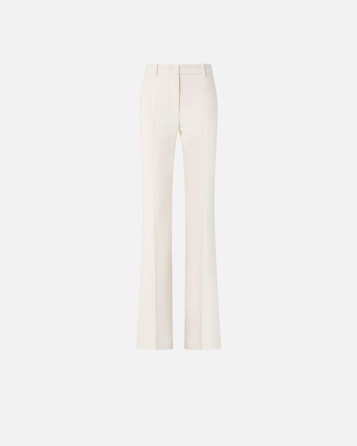 Pinko White Long Slim-Fit Trousers
