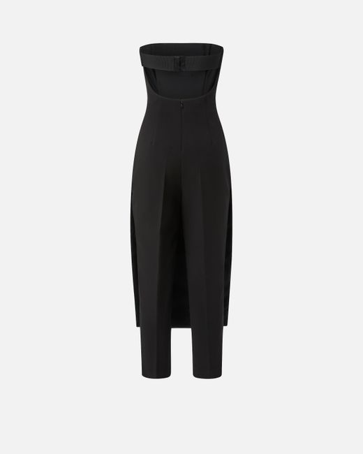 Pinko Black Jumpsuit With Skirt-effect Front