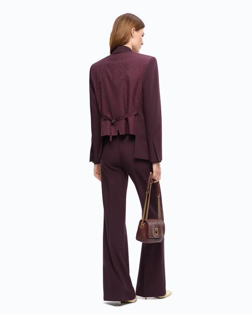 Pinko Purple Jacket With Polka-Dot Insert