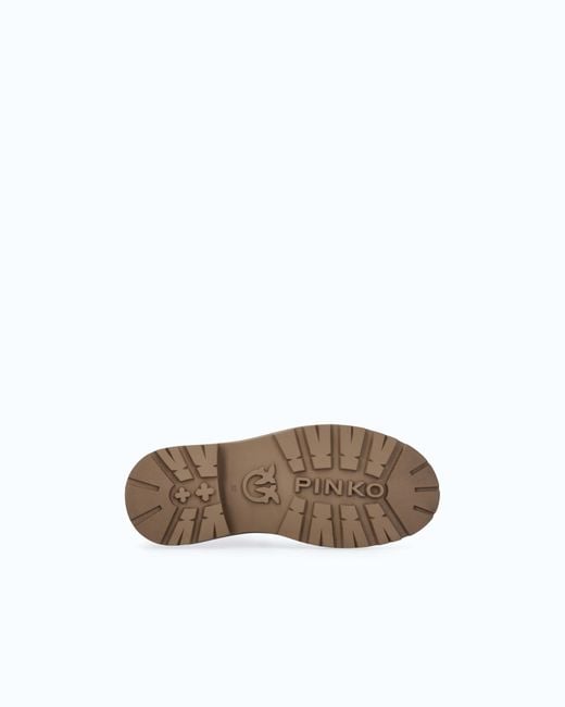 Pinko White Platform Boots With Lettering Logo