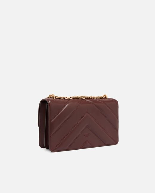 Pinko Brown Love Bag One Medium Shoulder Bag