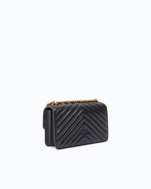 Pinko White Small Shoulder Bag Love Bag One Chevron