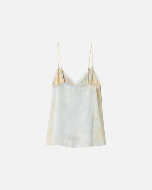 Pinko White Gradient Satin Top