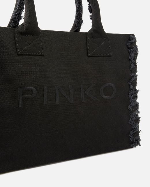 Pinko Black Medium Beach Shopping Tote