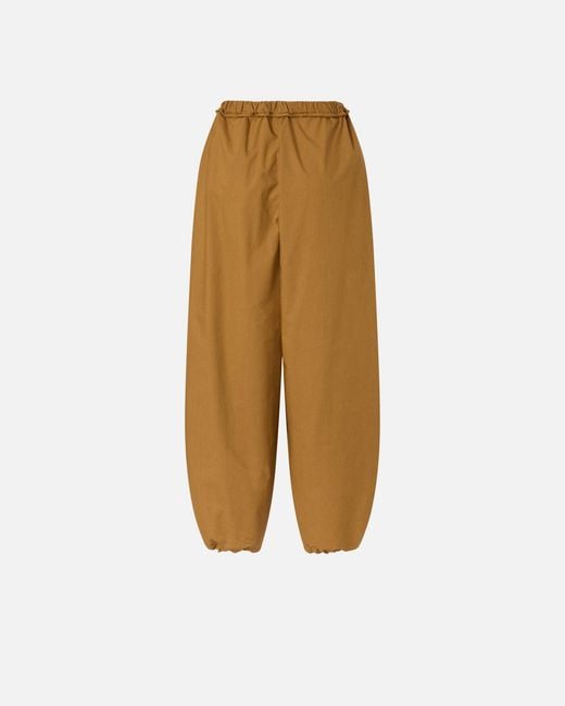 Pinko Natural Wide-Leg Trousers With Tie