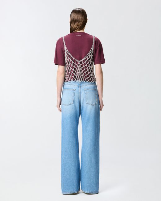 Pinko Red T-shirt With Matching Mini-sequin Top