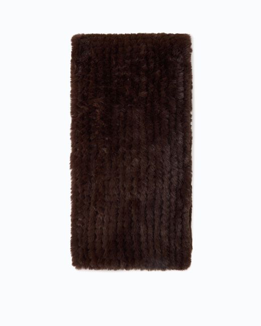 Pinko Brown Faux Fur Maxi Scarf