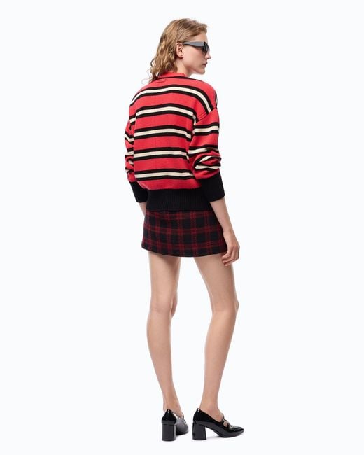 Pinko Red Wool And Cashmere Cardigan
