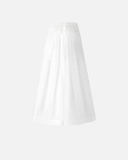 Pinko White Long Skirt With Elasticated Waist