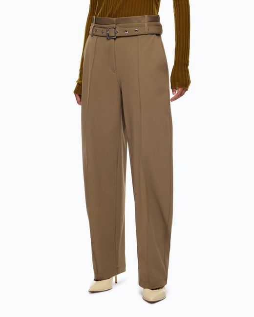 Pinko Natural Barrel-Fit Trousers With Belt