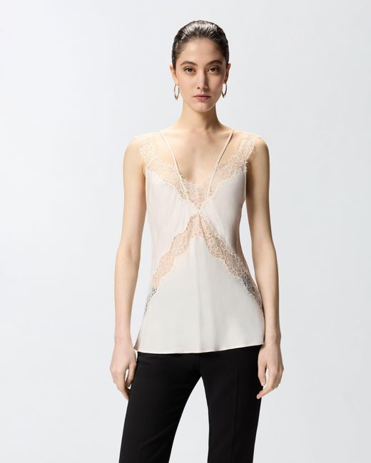 Pinko White Lace Lingerie Top