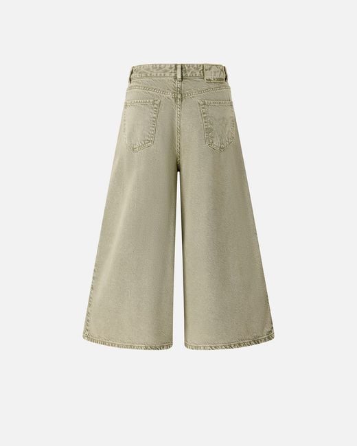 Pinko Natural Long Denim Bermuda Shorts
